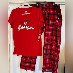 UGA University of Georgia women’s pajama set.